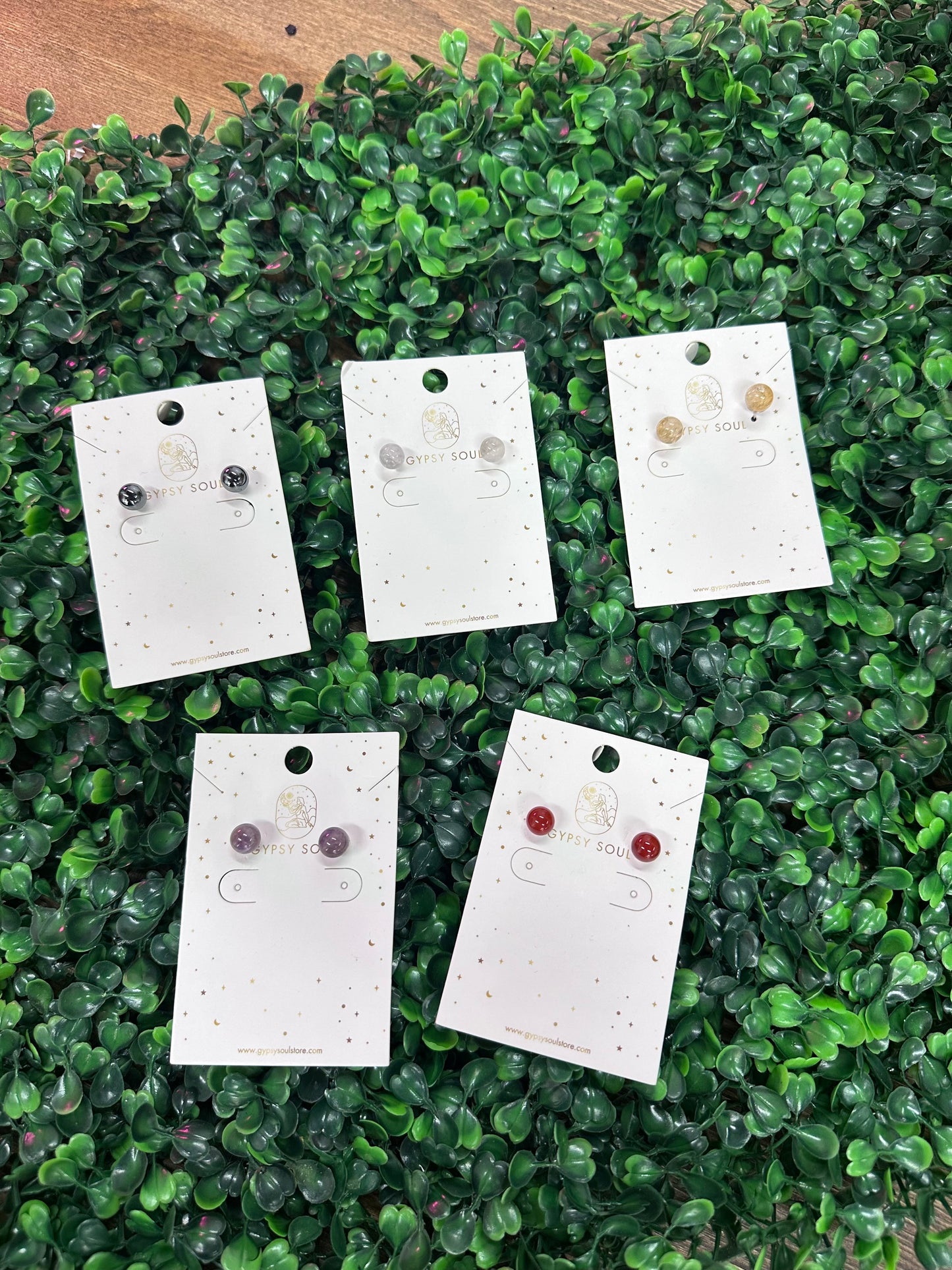 Gemstone Stud Earrings